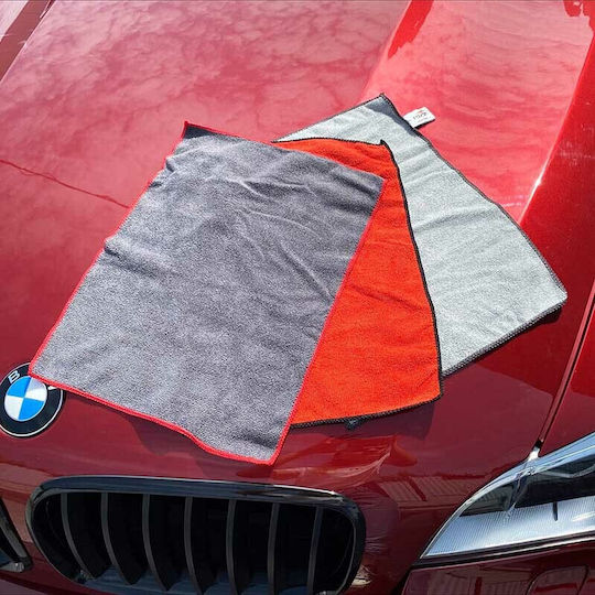 Auto Gs Μicrofiber Feral Detailing Πανιά Μικροϊνών Καθαρισμού Αυτοκινήτου Γκρι 40x38cm 3τμχ