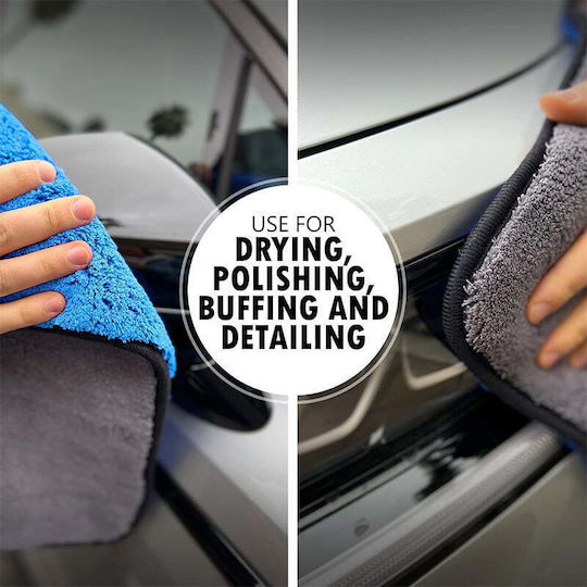 Autoline Πανί Μικροϊνών Καθαρισμού / Γυαλίσματος Αυτοκινήτου 900gsm Γκρι 40x40cm