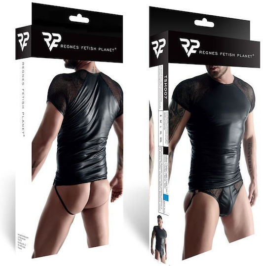 Regnes Fetish Planet Sexy Ανδρικό Top Μαύρο