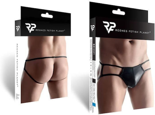 Regnes Fetish Planet Jockstrap Sexy pentru bărbați Negru