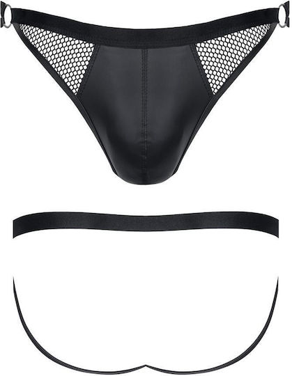 Regnes Fetish Planet Jockstrap Sexy pentru bărbați Negru