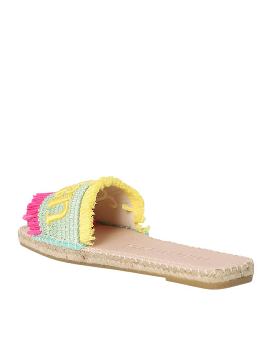 Women's Flat Sandals in Green Color