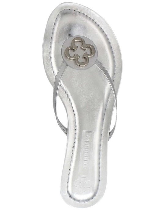 Women's Flat Sandals in Silver Color