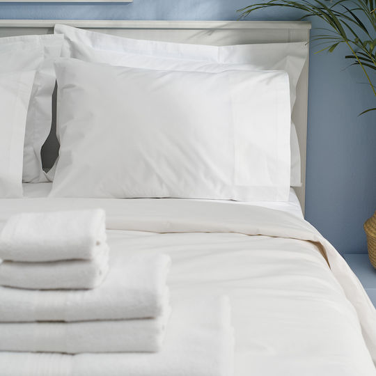 Charalambidis Textiles Σετ Μαξιλαροθήκες Λευκό 52x72εκ.