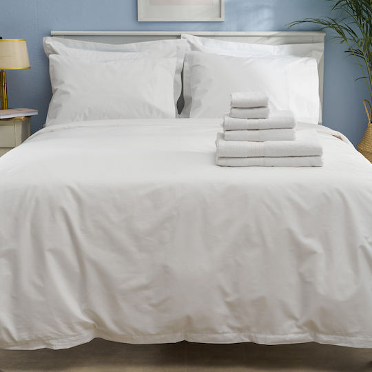 Charalambidis Textiles Σετ Μαξιλαροθήκες Λευκό 52x72εκ.