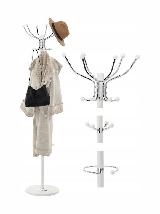 Καλόγερος Μεταλλικός Λευκός 178cm