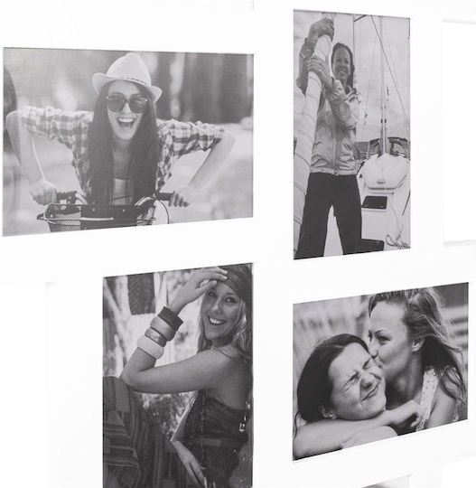 Wall-Mounted Plastic Photo Frame With White Frame