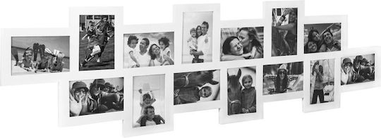 Wall-Mounted Plastic Photo Frame With White Frame