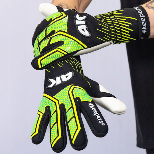 4Keepers Γάντια Τερματοφύλακα Παιδικά Μαύρα