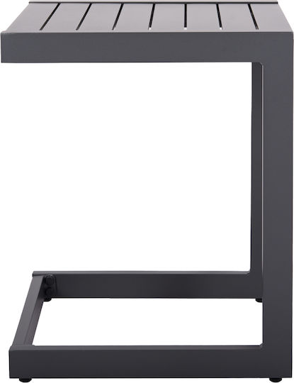 Belling Auxiliary Outdoor Foldable Aluminum Table Dark Grey 42x43x53cm