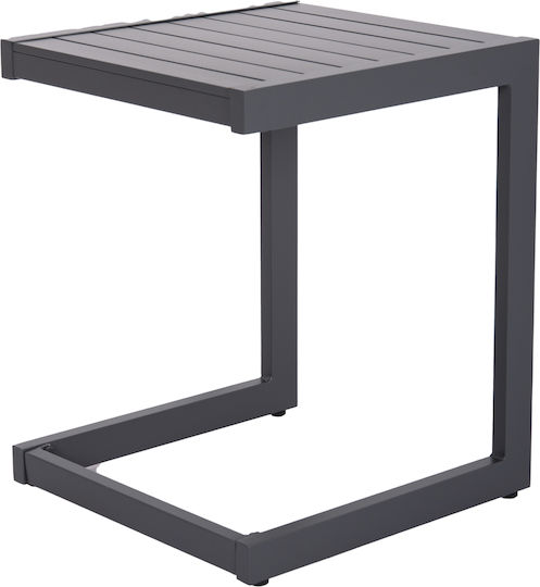 Belling Auxiliary Outdoor Foldable Aluminum Table Dark Grey 42x43x53cm