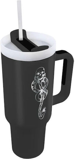 Pyramid International Stainless Steel Kids Water Bottle Harry Potter with Straw Black 1200ml
