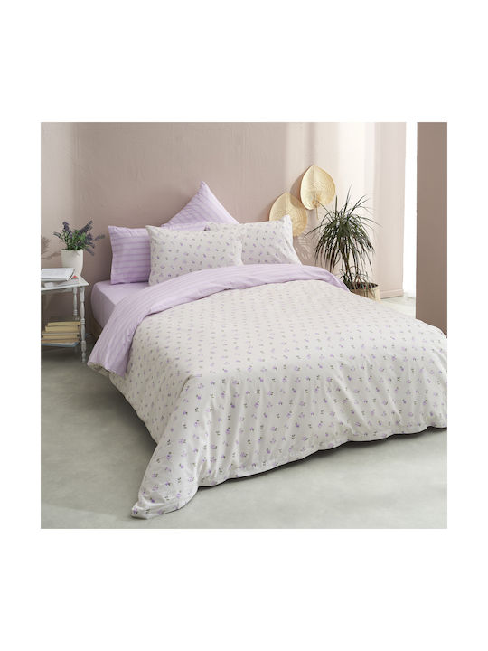 Charalambidis Textiles Spring Pillowcase Set Lila 52x72cm.