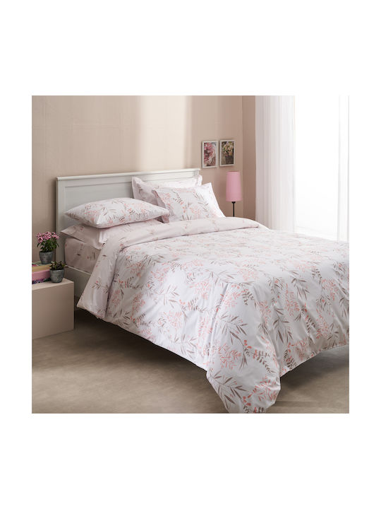Charalambidis Textiles Hyacinth Pillowcase Set Somon 52x72cm.