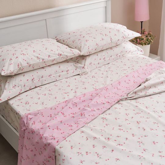 Charalambidis Textiles Retro Pillowcase Set Pink 52x72cm.