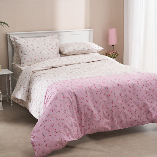 Charalambidis Textiles Retro Pillowcase Set Pink 52x72cm.