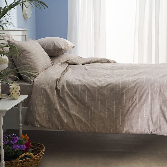 Charalambidis Textiles Kissenbezüge Set Oxford Braun 52x72cm