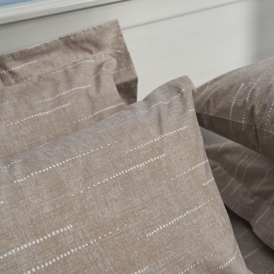 Charalambidis Textiles Kissenbezüge Set Oxford Braun 52x72cm