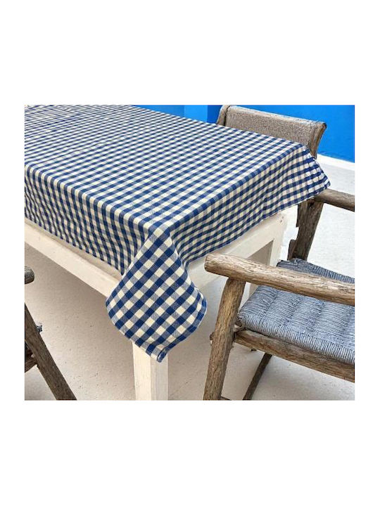 Linea Home Tablecloth Linen Blue 150x180cm