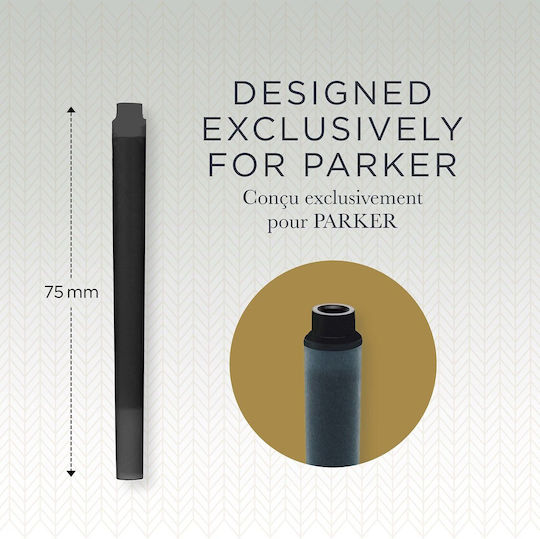Parker 10 Ersatz- und Füllfederhaltertinten für Stift Schwarz