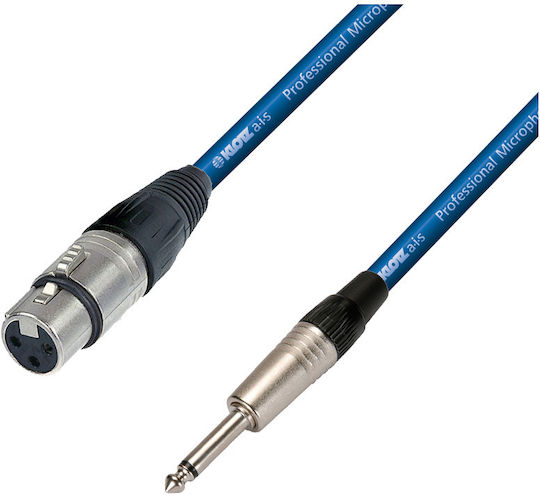 Prostage Cable XLR female - 6.3mm male Μπλε 10m (FT-10)
