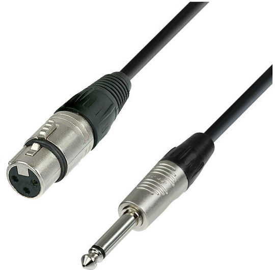 Prostage Cable XLR female - 6.3mm male Μαύρο 0.3m (FT-003)