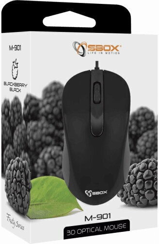 Sbox M-901 Cu fir Mouse Negru