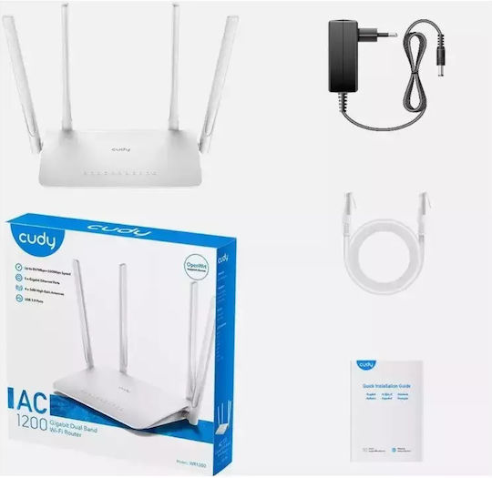 Cudy WR1300 v3 Безжичен Рутер Wi-Fi 5 - Wi-Fi 5 с 5 Порта Gigabit Ethernet