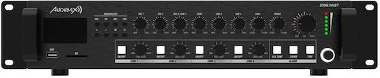 Audibax Zone 240BT Integrierter Kommerzieller Verstärker 4.0 Kanäle 240W/100V und Bluetooth Verbindung