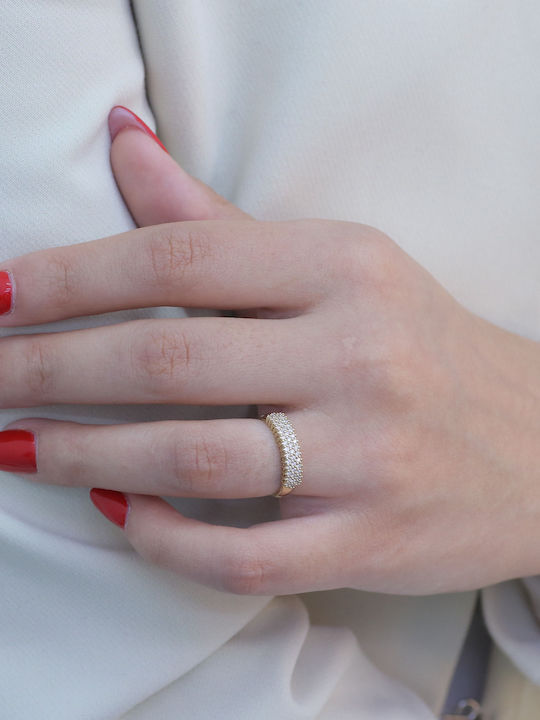 Damen Ring Halbring mit Diamant aus Gold 18K