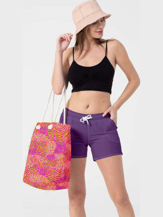 Miami Beach Fabric Beach Bag Multicolour