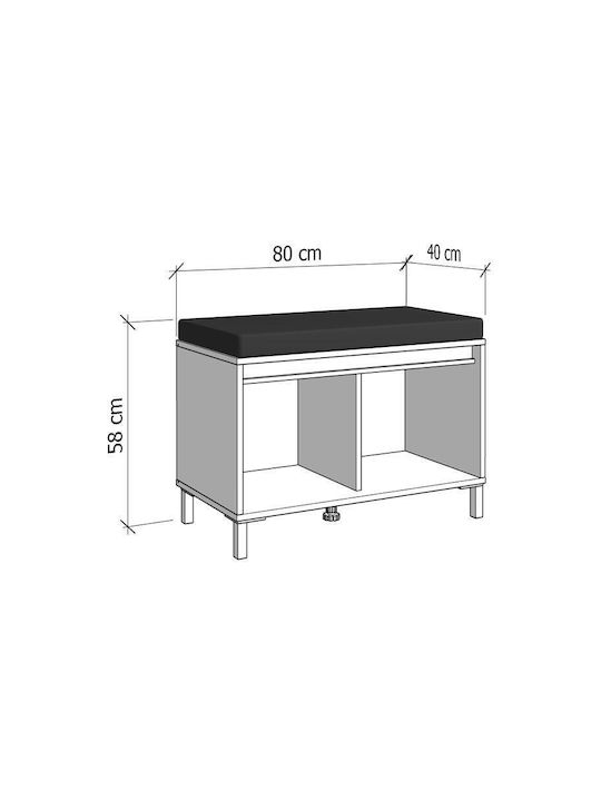 Arran Kom Entry Furniture with Shoe Rack & Bench Cashmere 80x40x57cm