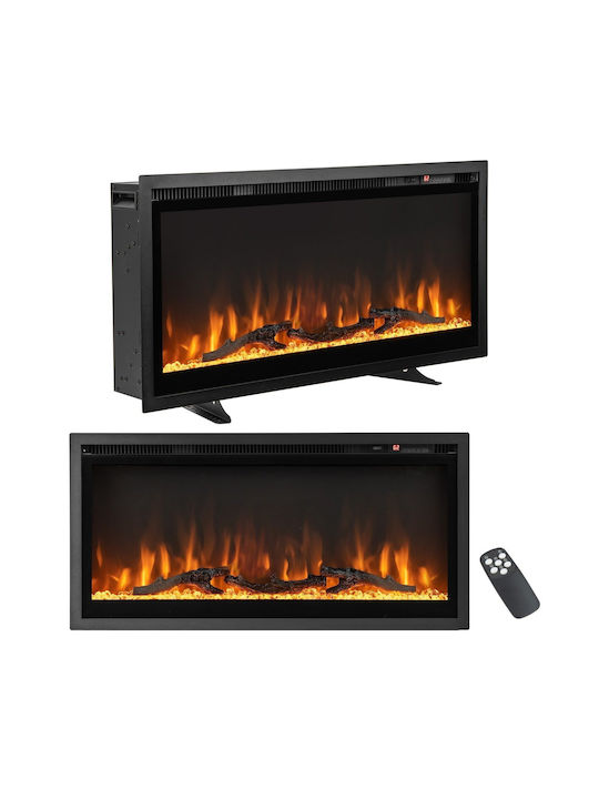 Costway Επιτοίχιο Ηλεκτρικό Τζάκι 1500W 91.5x14cm