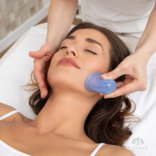 Set 2 High-quality Silicone Suction Cups Dispozitiv de masaj pentru gât, spate & corp împotriva celulitei