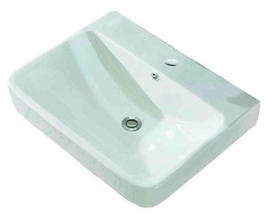 Gloria Set-0117 Badezimmer Waschtisch-Einheit M100xB54xH82cm Weiß
