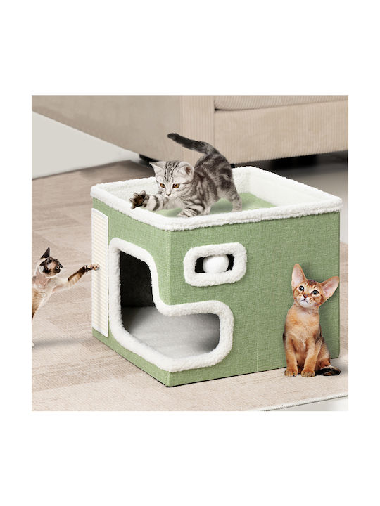 Bakaji Scratching Post Cat Trees Green 42x42x33cm