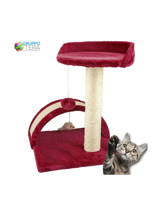 Bakaji Scratching Post Poles Red 36x36x50cm