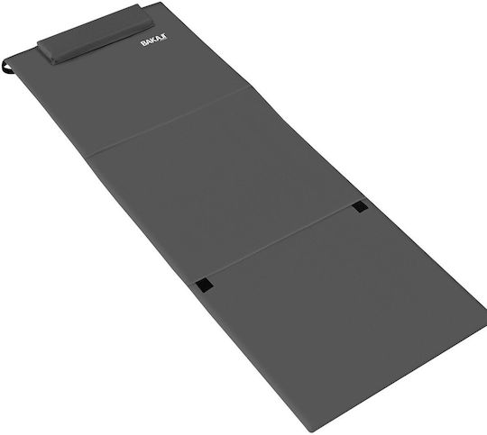 Bakaji Foldable Beach Sunbed Gray 160x56x46cm