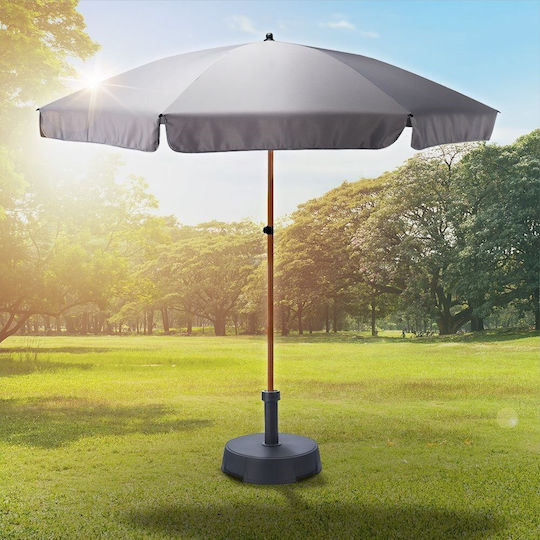 JK Home Decoration Beach Umbrella Diameter 2m with UV Protection Grey