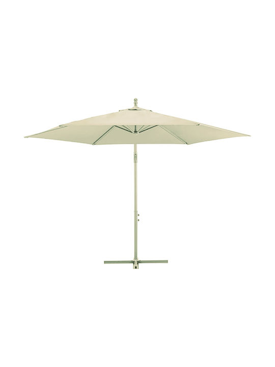 Umbrelă Suspendată Rotundă Metalică Bej Φ3m