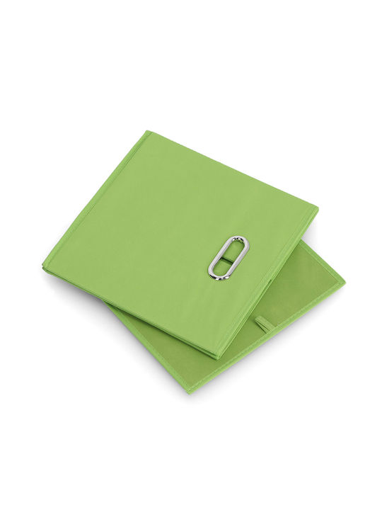 Fabric Storage Box Green 32x32x32cm 1pcs