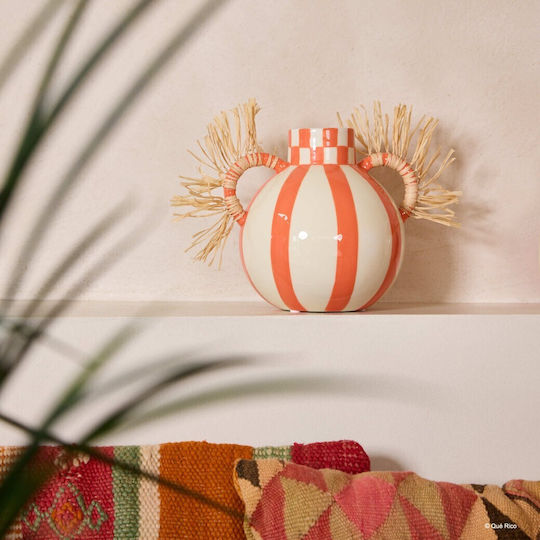 Que Rico Ceramic Vase Yellow 19.5x17.5cm