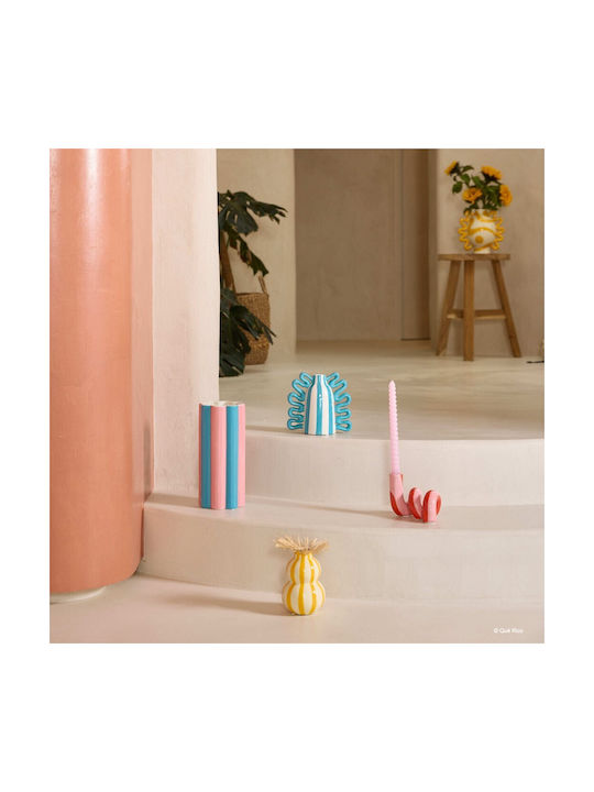 Que Rico Decorative Vase Blue 12.5x12.5x26.5cm