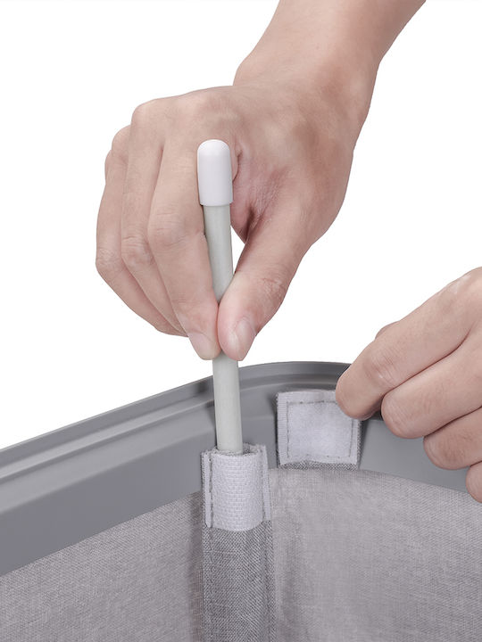 Bakaji Coș De Rufe Din Plastic Cu Capac 56x40x67cm Gri