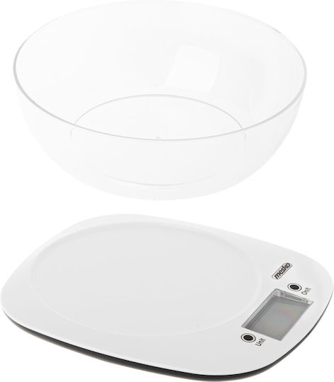 Mesko Digital Kitchen Scale with Bucket up to 5kg White