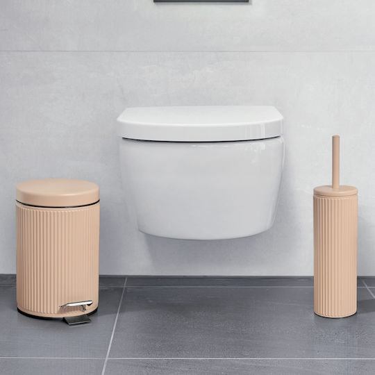 Metallisch Badezimmer Toilettenbürste Beige