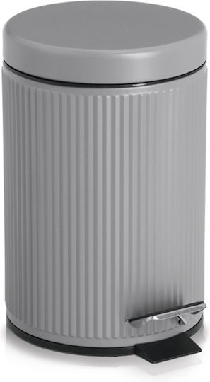 Metallic Bathroom Basket 3lt Gray