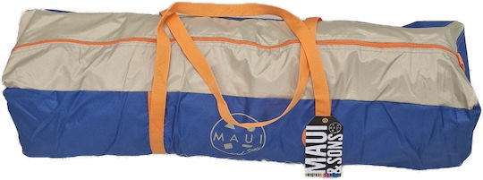 Maui & Sons Cort De Camping Igloo Automat Albastru Cu Dublu Material 3 Anotimpuri Pentru 3 Persoane 310x210x140cm