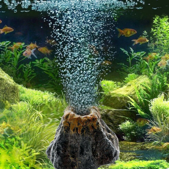 Aquarium Decoration Volcano Connects to Air Pump 6.5*6.5*5cm