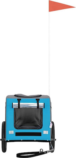 vidaXL Dog Carrying Blue Bicycle Trailer for 30kg Pets